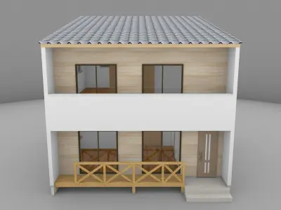 House model for background 13 Low-poly 3D model