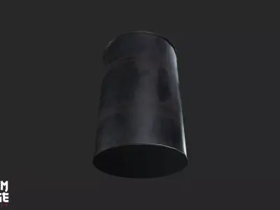 Oil Barrel Low-poly 3D model