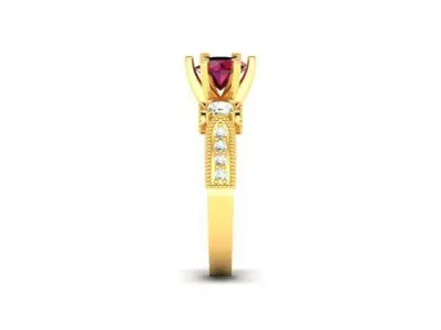 Solitaire Wedding Engagement Ring 3D print model 9