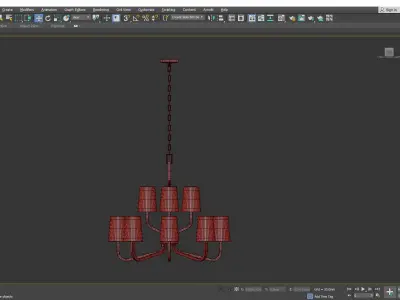 Reagan Chandelier Low-poly 3D model