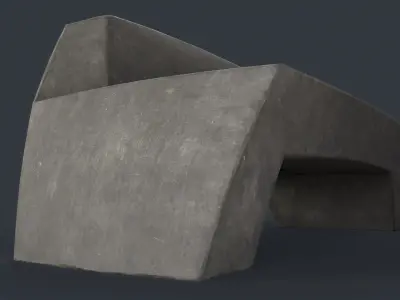 Modern Outdoor Bench 85 PBR Game Ready Low-poly 3D model