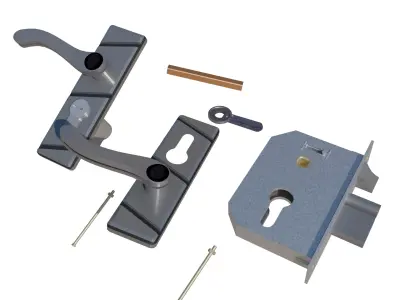 Biometric Smart Lock - Low Poly Fingerprint Lock Low-poly 3D model