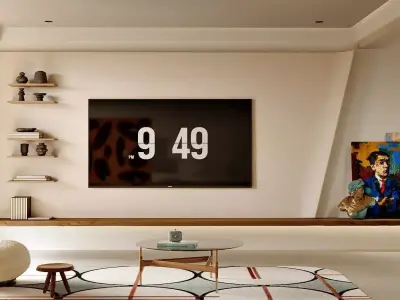  Cozy living room scene 3D model