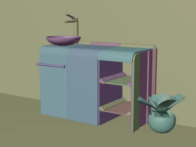 Stylized Modular Sink  3D model