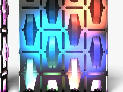 Stage Decor 35 Modular Wall Column 3D model