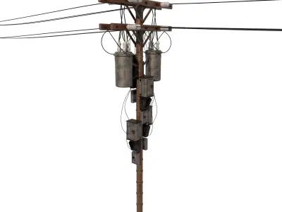 Telephone Pole 3D model buy