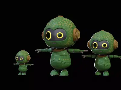 Minirobotic1Pack4 Low-poly 3D model