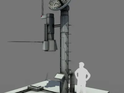 Short range com center 3D model