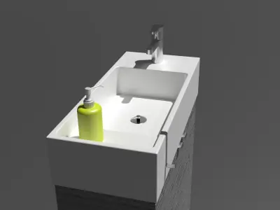 Compact Sink and Vanity 3D model