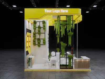 EXHIBITION BOOTH 9X6M I SKETCHUP  3D model