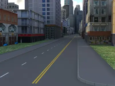 City 93 Low-poly 3D model