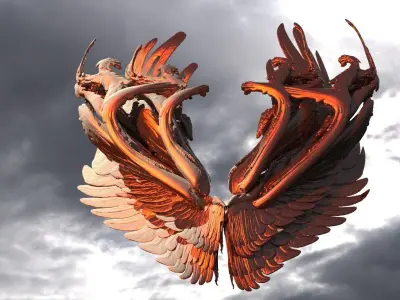 Dantes Lust Wings Collection 3D model