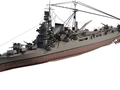 WW2 IMPERIAL JAPANESE NAVY  CRUISER 3D model