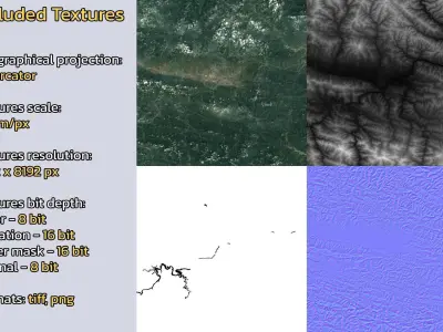 Ankang China City Landscape 3D Model 3D model