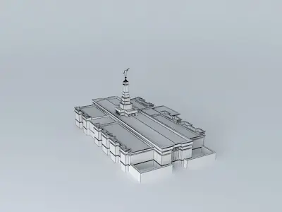 LDS.Templos Mormon, Villahermosa, Tabasco,Mexico, 85th operat... Free 3D model