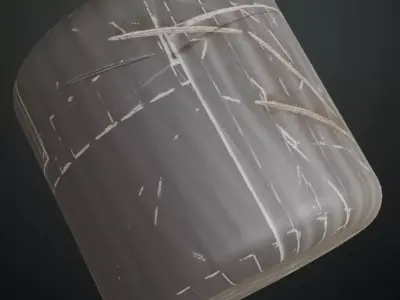 Damaged Corrugated Metal Sheet Texture PBR Seamless Texture