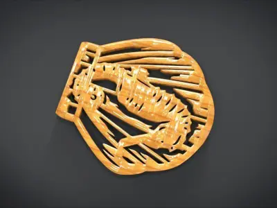 Window ventilation ornaments with Seahorse motifs 3D print model