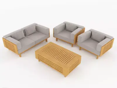 Skargaarden Falsterbo exterior lounge set 3D model