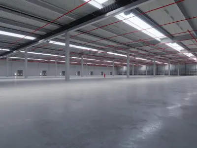 Industrial Warehouse Interior 6 Low-poly 3D model