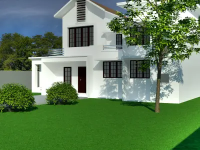 exterior house  Low-poly 3D model