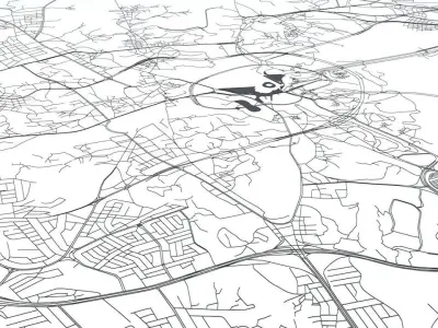 Mecca Road Network and Streets 3D model