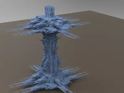 Space Station boss facility exterior 3D model