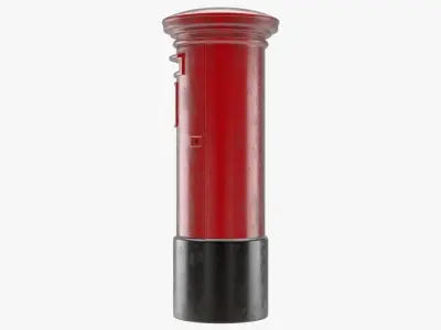Post Box 1 Textured 3D model