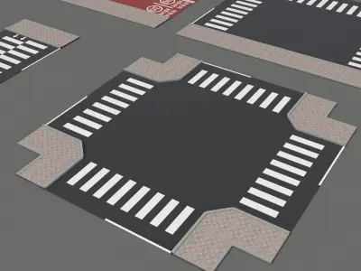 Road and Streets bundle 3D model
