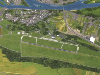 Modlin - 3D Airport Model Low-poly 3D model