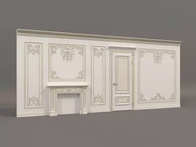 Wall Molding in Classic French style 30 3D model