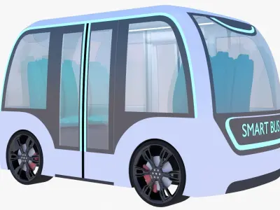 Shuttle minibus concept 2023 III 3D model