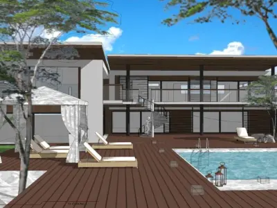 16 3D SketchUp models of luxury houses and apartments 3D model