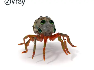 Steampunk Spider Model Pack for Creative Projects Low-poly 3D model