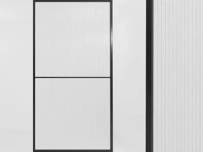 Glass partition door 49 Low-poly 3D model