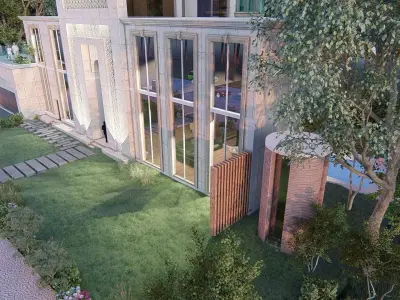 Classic villa Revit and Lumion with 3d grass 3D model