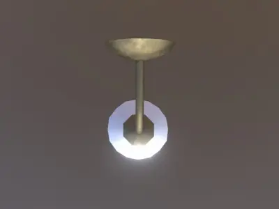 Wall Lamp low poly game ready Low-poly 3D model