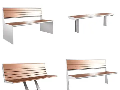 Modern Bench pack 3 3D model