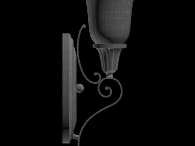 PBR Antique Wall Light Low-poly 3D model