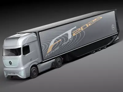 Mercedes-Benz FT 2025 Future Truck with trailer 3D model