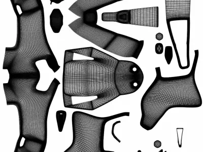 Cyberpunk motorcycle Random Represent 3D model