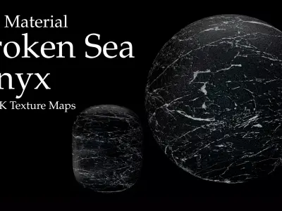 PBR Broken Sea Onyx - 2k and 4K Texture Set  Texture
