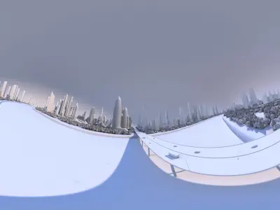 3D model Urban Architecture Block Landscape Animation 3D model