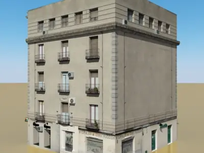 Photorealistic Low Poly Building Low-poly 3D model