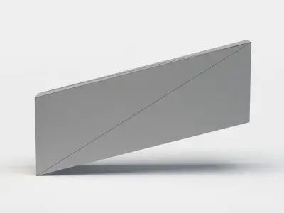 Rampart window with snow Low-poly 3D model