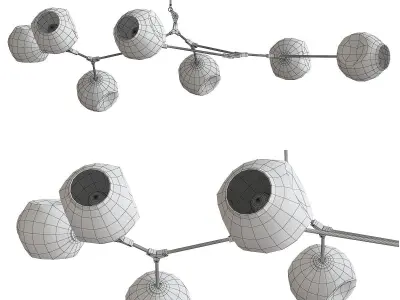 BRANCHING BUBBLES BB 07 Low-poly 3D model