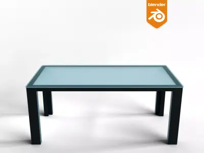 Glass Table Free 3D model purchase