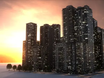 City Block Type B15 3D model