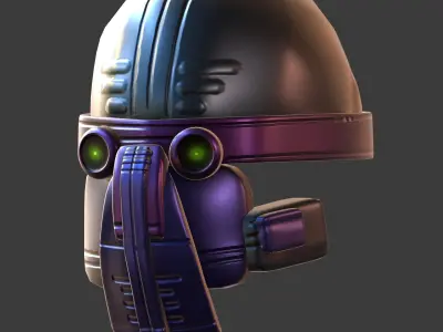 Gas mask helmet 3d model scifi Low-poly  Low-poly 3D model 273