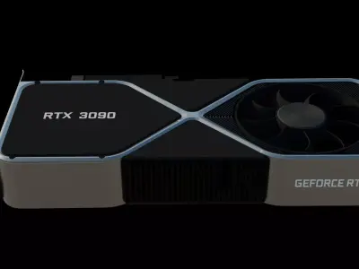 Nvidia 3090 RTX 3D model Low-poly 3D model