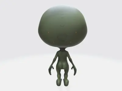 Small alien 3D model